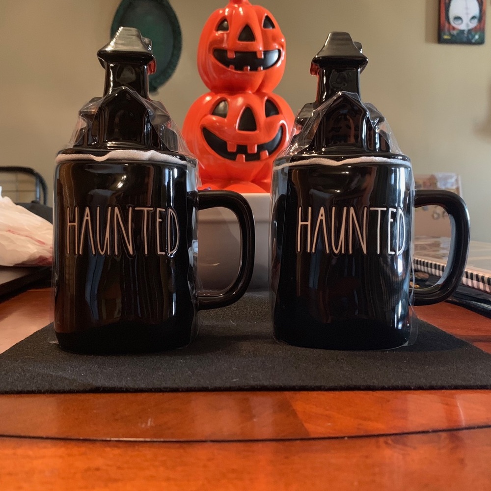 RAE DUNN • SET OF 2 • HAUNTED HALLOWEEN MUGS